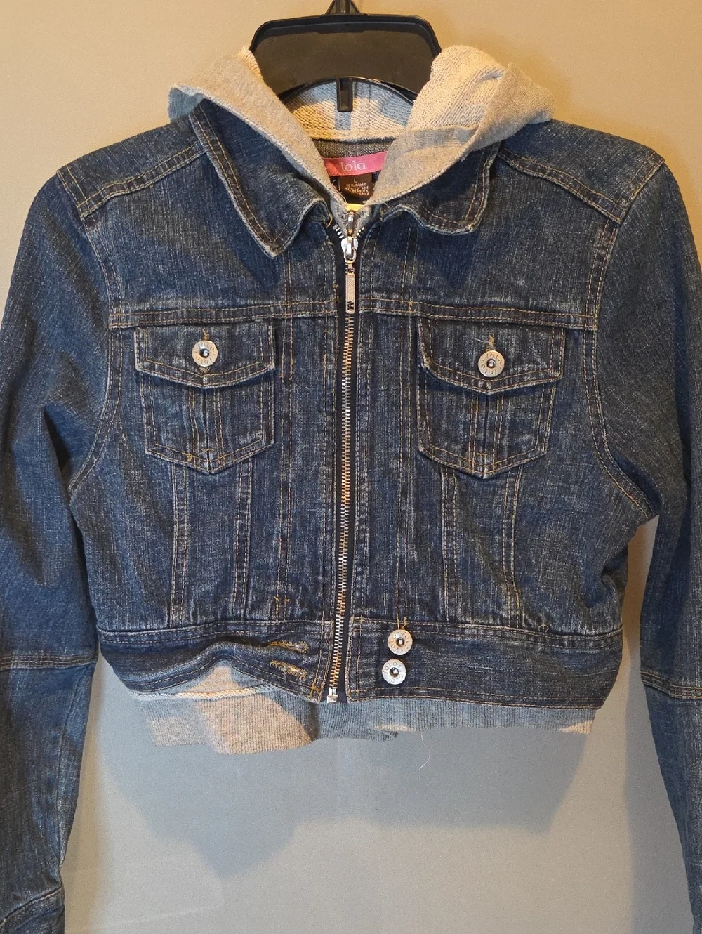 Lola Denim Hooded Jacket - Blue